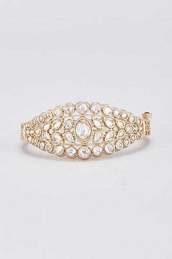 Gold Finish Kundan Polki Kada
