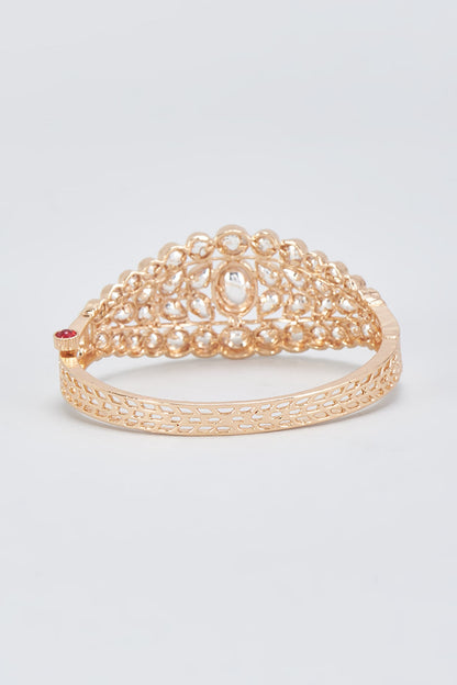 Gold Finish Kundan Polki Kada