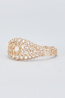 Gold Finish Kundan Polki Kada