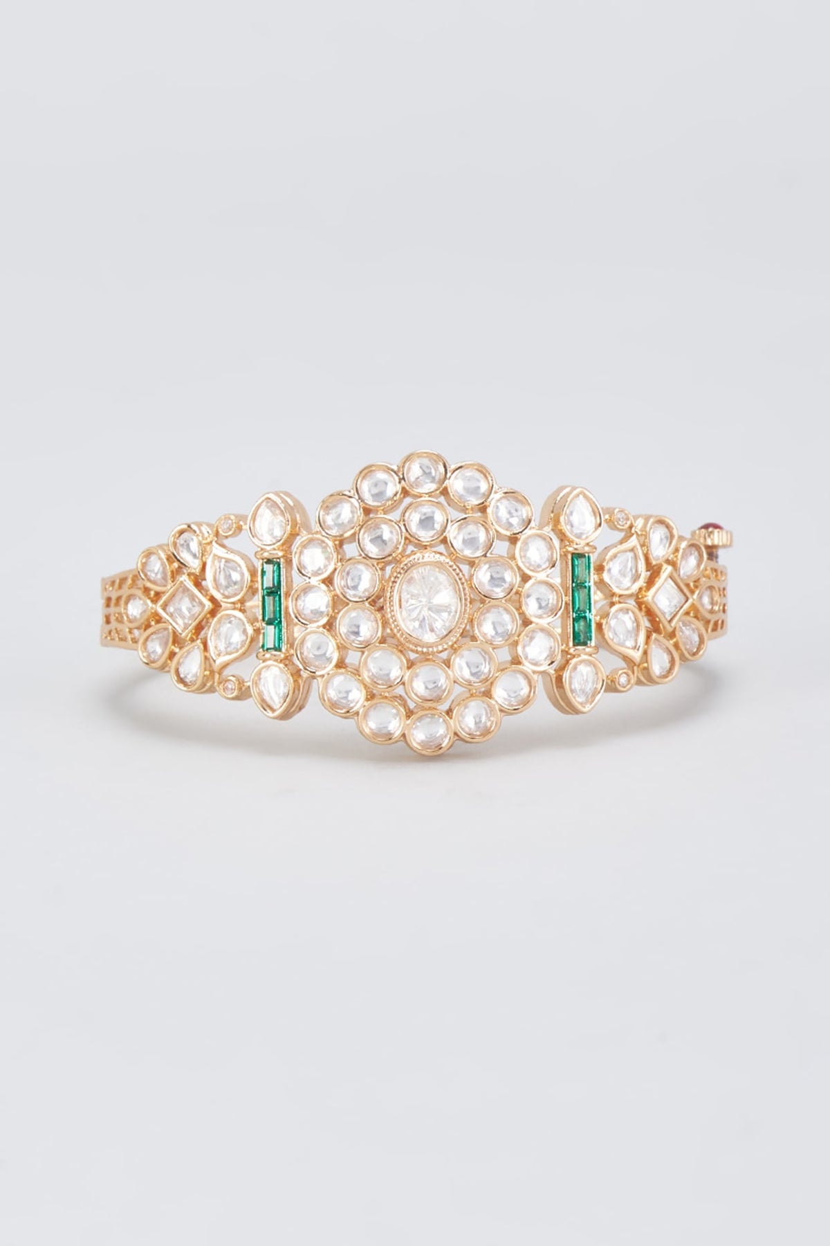 Gold Finish Kundan Polki Kada