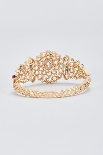 Gold Finish Kundan Polki Kada
