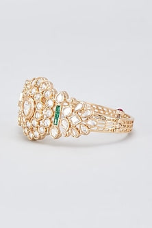 Gold Finish Kundan Polki Kada