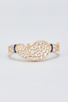 Gold Finish Kundan Polki Kada