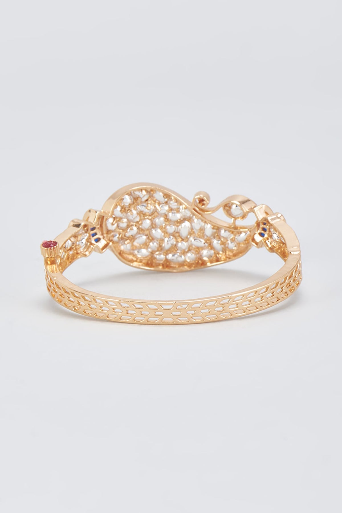 Gold Finish Kundan Polki Kada
