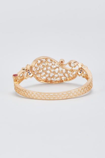 Gold Finish Kundan Polki Kada