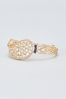 Gold Finish Kundan Polki Kada