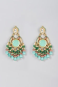 Gold Finish Chandbali Earrings