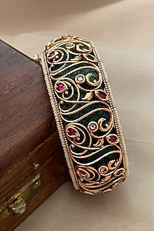 Gold Finish Filigree Work Bangle