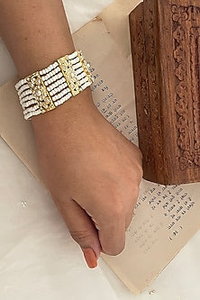 Gold Finish Pearl Bracelet
