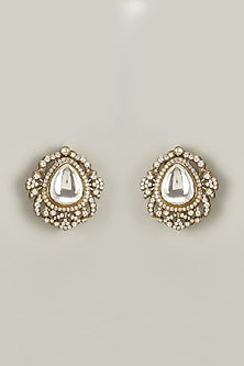 Diamonds & Kundan Polki Stud Earring
