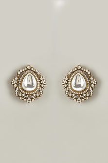 Diamonds & Kundan Polki Stud Earring