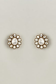 Kundan Polki & Diamonds Stud Earring