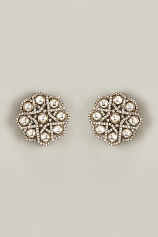 Diamonds & Kundan Polki Stud Earring