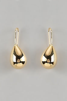 Gold Finish Teardrop Earrings