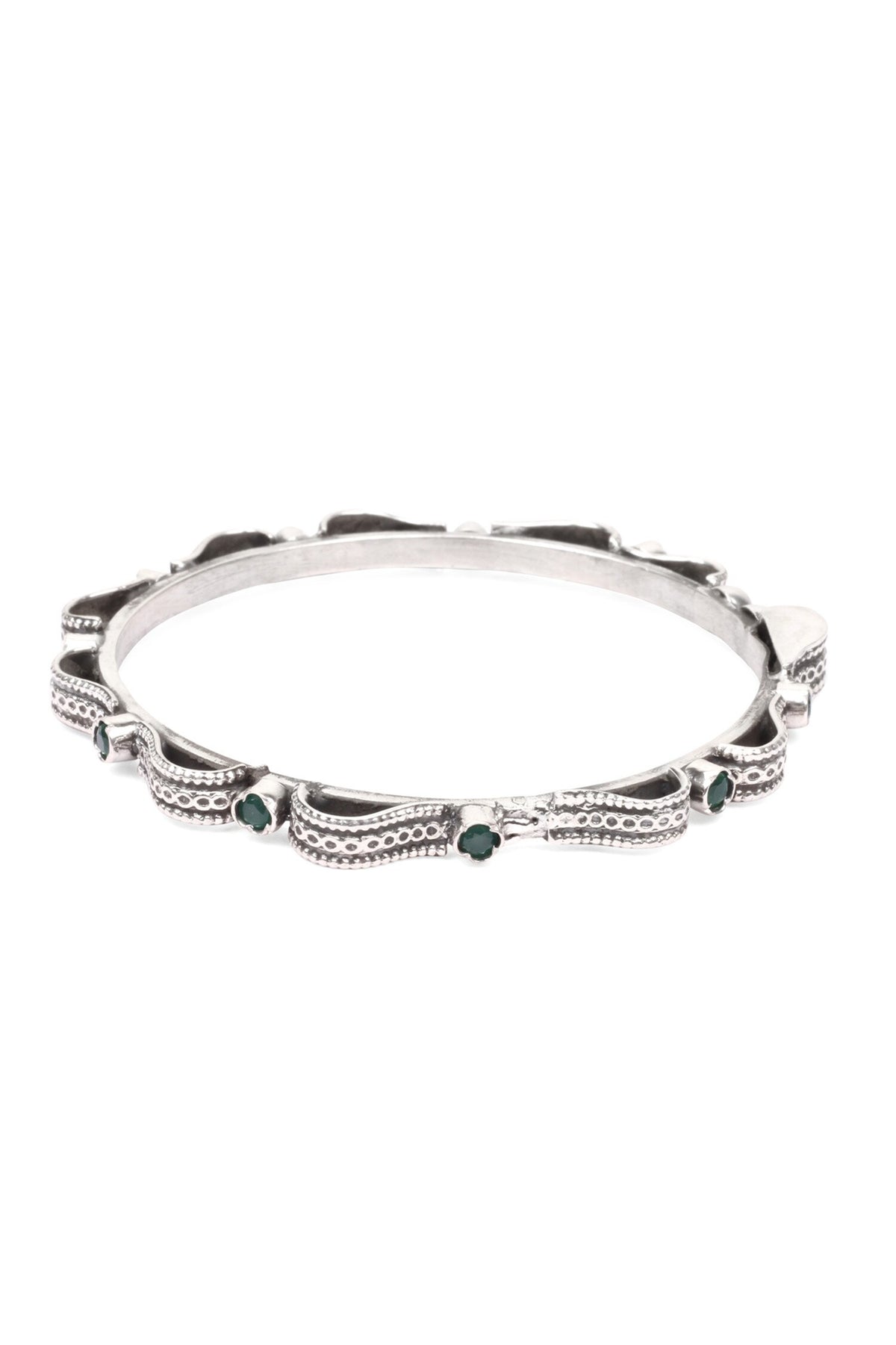 Saniya Emerald Embellished Bracelet - Single Pc 