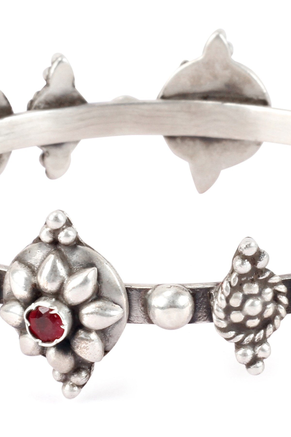 Ira Embellished Oxidised Bracelet 