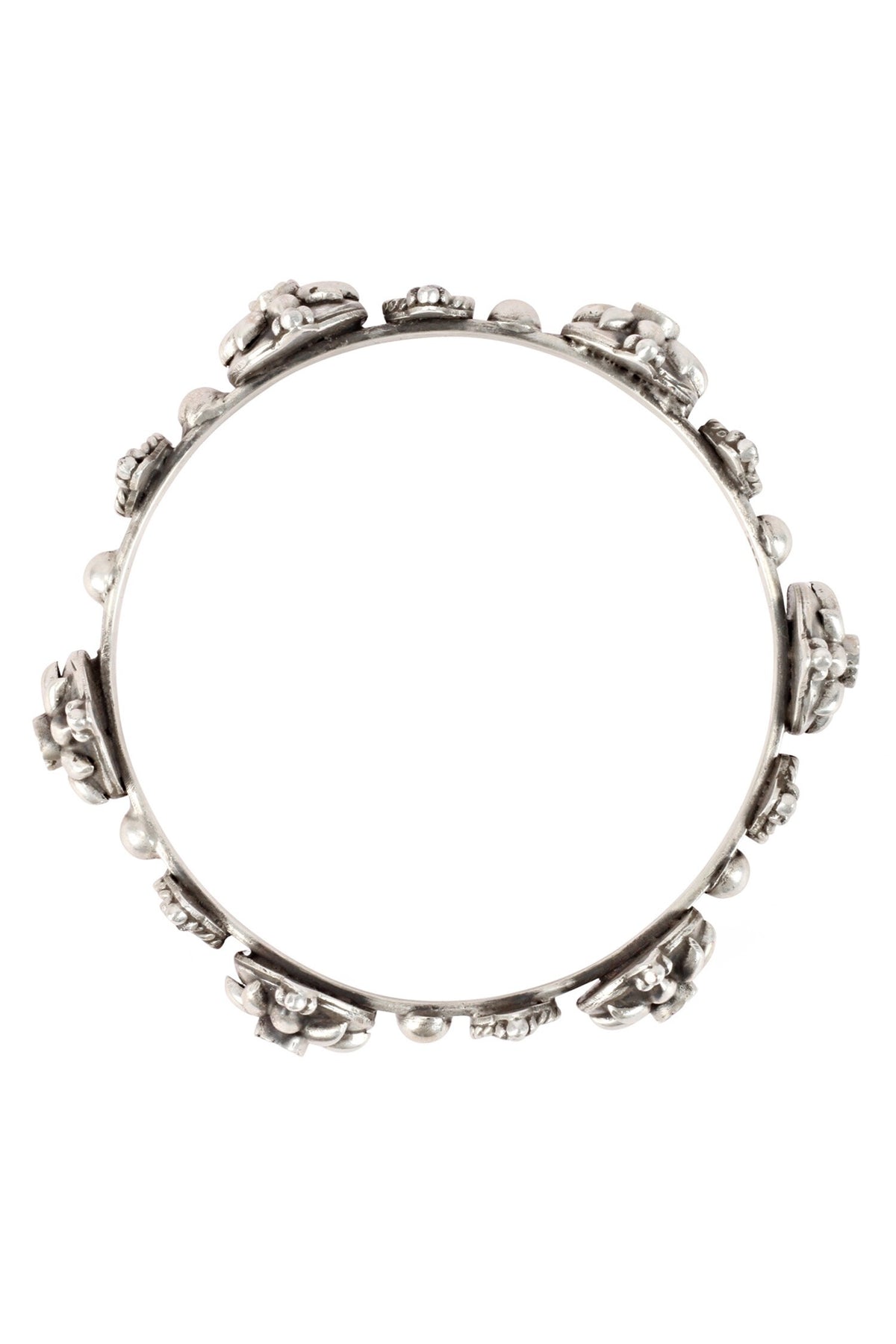 Ira Embellished Oxidised Bracelet 