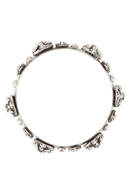 Ira Embellished Oxidised Bracelet 
