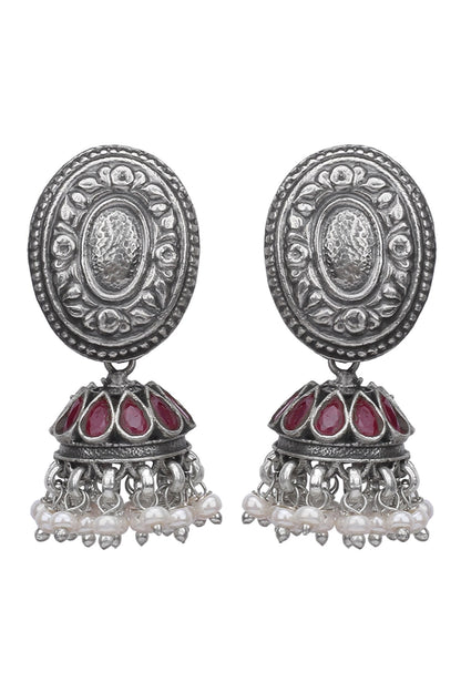 Liba Leaf Carved Jhumkas 