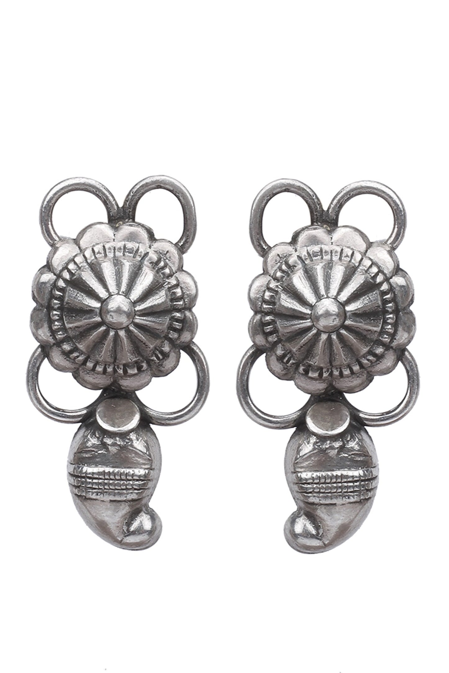 Nura Paisley Carved Earrings 