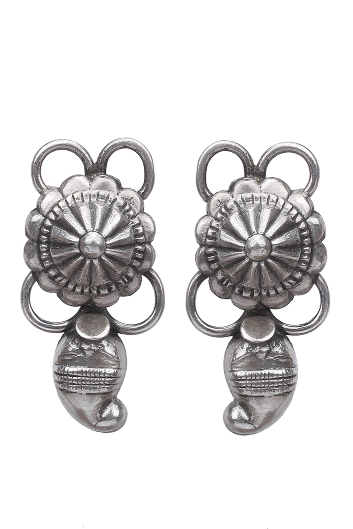 Nura Paisley Carved Earrings 