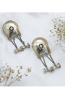 Silver Finish Dangler Earrings In Sterling Silver