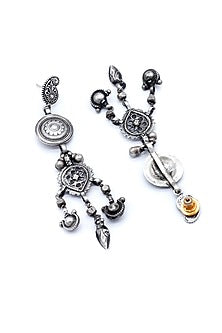 Silver Finish Dangler Earrings In Sterling Silver