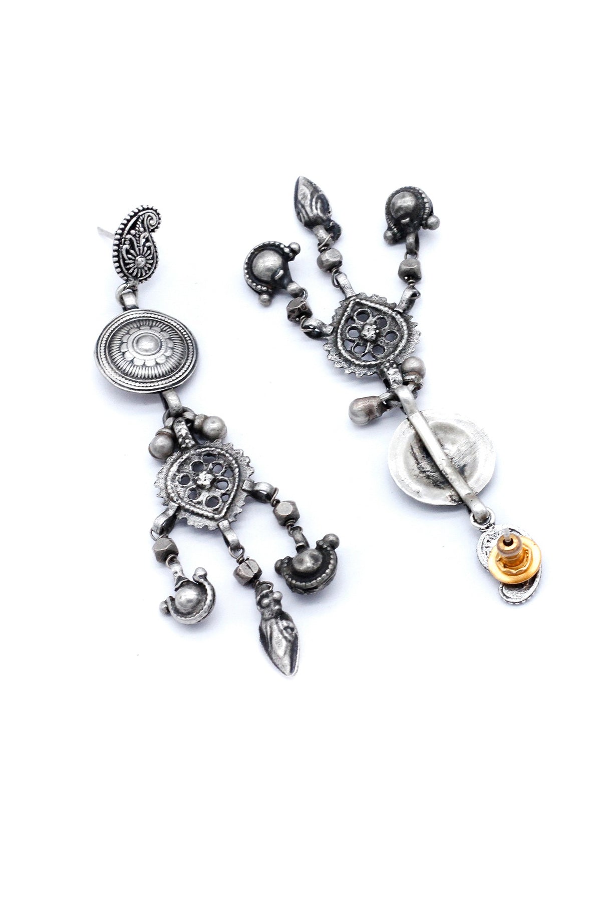 Silver Finish Dangler Earrings In Sterling Silver