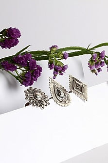 Silver Finish Leaf Ring In Sterling Silver