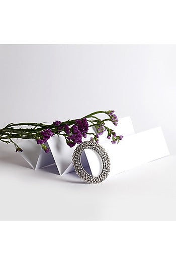Silver Finish Mojinite Bangle In Sterling Silver