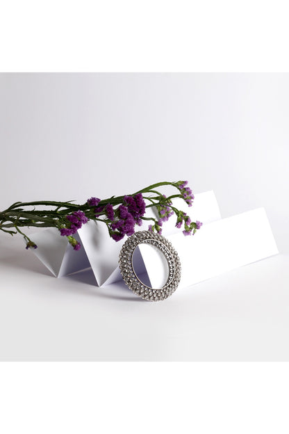 Silver Finish Mojinite Bangle In Sterling Silver