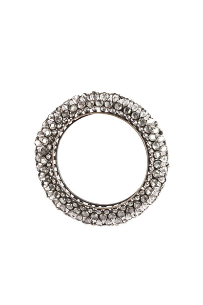 Silver Finish Mojinite Bangle In Sterling Silver