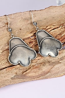 Silver Finish Dangler Earrings In Sterling Silver