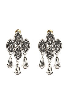 Silver Handcrafted Stud Earrings In Sterling Silver