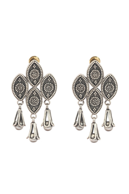 Silver Handcrafted Stud Earrings In Sterling Silver