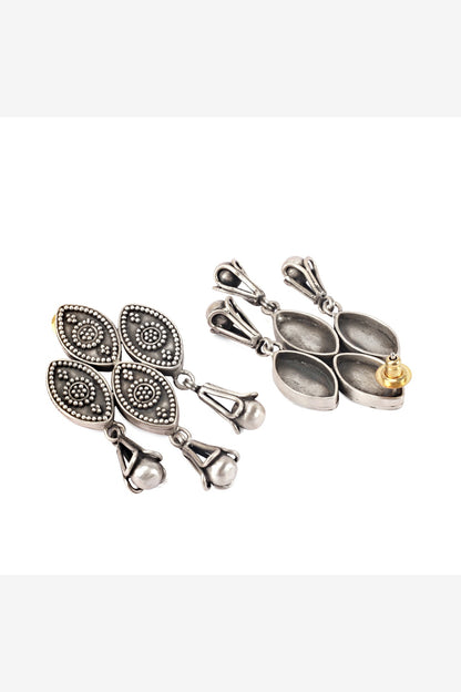 Silver Handcrafted Stud Earrings In Sterling Silver