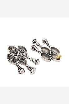 Silver Handcrafted Stud Earrings In Sterling Silver