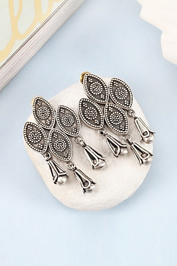 Silver Handcrafted Stud Earrings In Sterling Silver