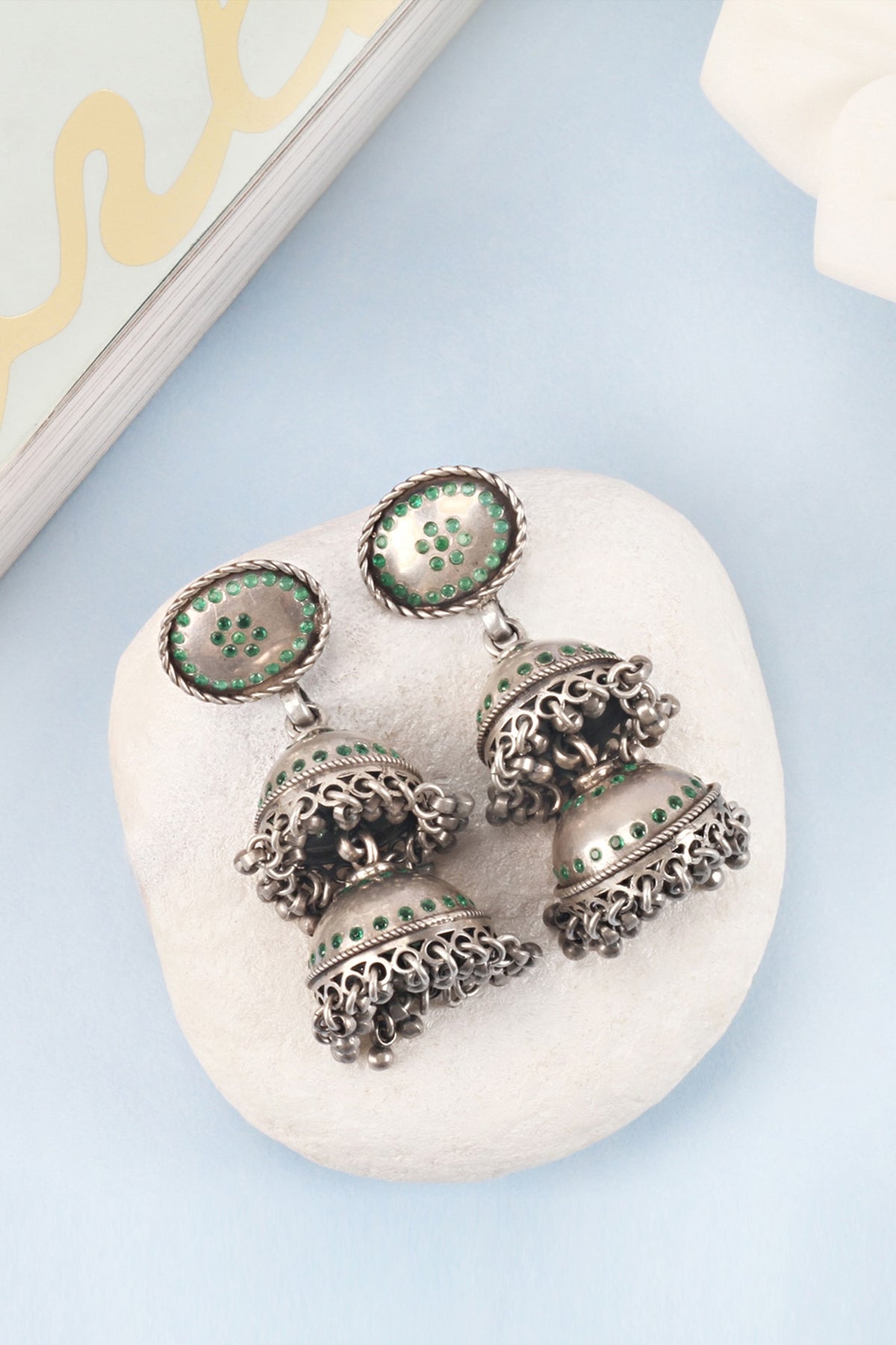 Silver Handcrafted Dangler Earrings In Sterling Silver