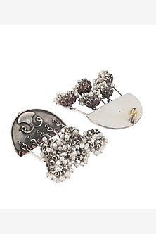 Silver Handcrafted Stud Earrings In Sterling Silver