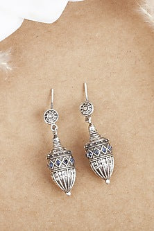 Silver Finish Dangler Earrings In Sterling Silver