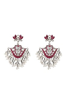 Silver Finish Dangler Earrings In Sterling Silver