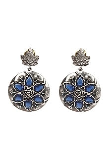 Gold Finish Handcrafted Earrings In Sterling Silver