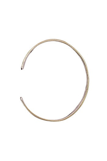 Two-Tone Finish Handcrafted Engraved Bracelet In Sterling Silver