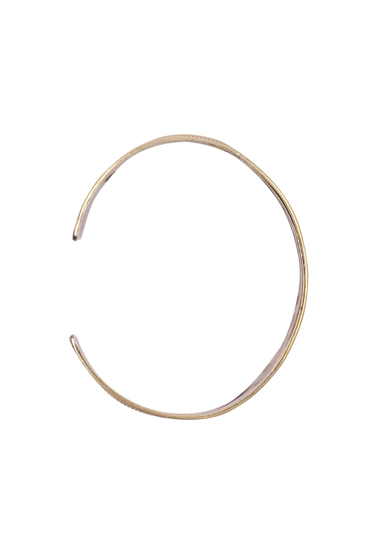 Two-Tone Finish Handcrafted Engraved Bracelet In Sterling Silver
