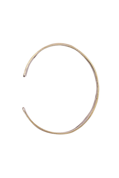Two-Tone Finish Handcrafted Engraved Bracelet In Sterling Silver