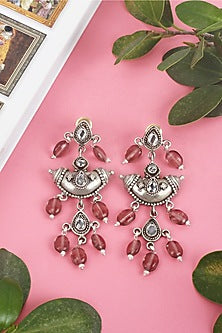 Silver Handcrafted Dangler Earrings In Sterling Silver