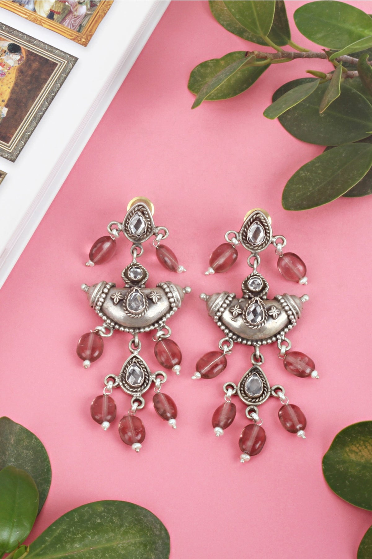 Silver Handcrafted Dangler Earrings In Sterling Silver