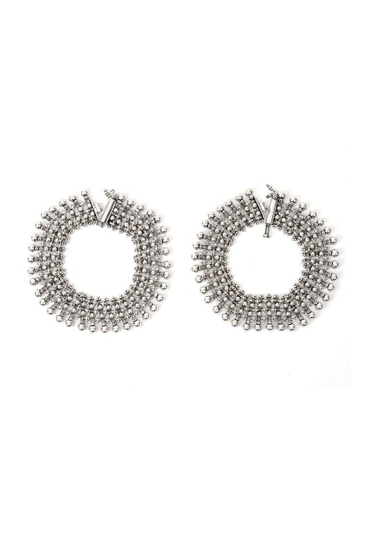 Silver Handcrafted Anklets In Sterling Silver (Set of 2)
