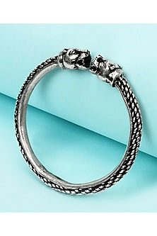 Silver Handcrafted Bacelet In Sterling Silver